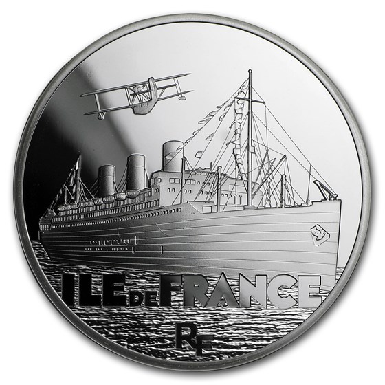2016 Silver €10 Great French Ships Proof (The Ile de France) 2016 Silver €10 Great French Ships Proof (The Ile de France)